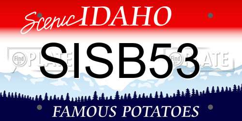 SISB53 Idaho License Plate