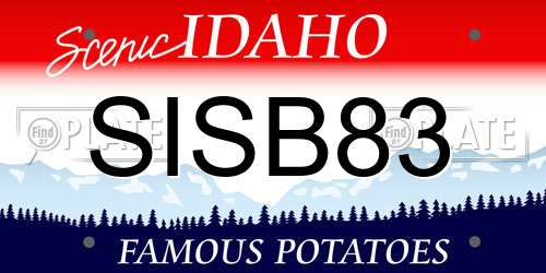 SISB83 Idaho License Plate