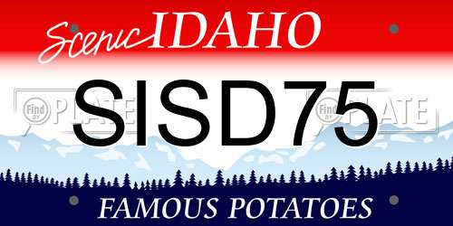 SISD75 Idaho License Plate