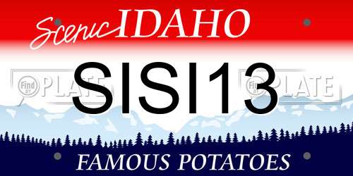 SISI13 Idaho License Plate
