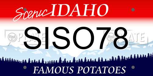 SISO78 Idaho License Plate