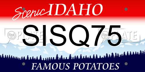 SISQ75 Idaho License Plate