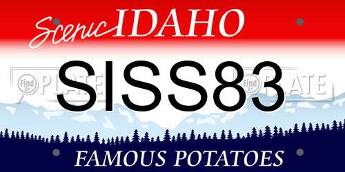 SISS83 Idaho License Plate