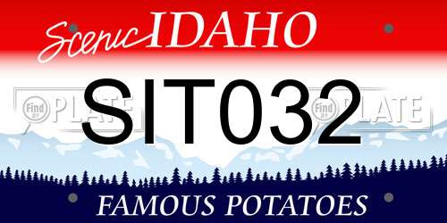 SIT032 Idaho License Plate