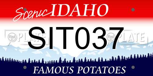 SIT037 Idaho License Plate