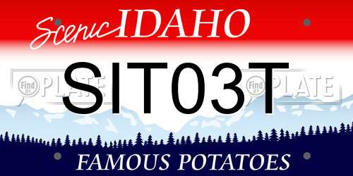 SIT03T Idaho License Plate