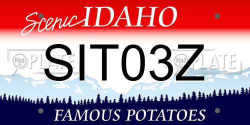 SIT03Z Idaho License Plate