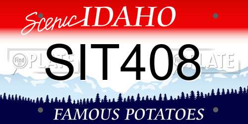 SIT408 Idaho License Plate