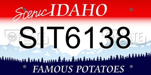 SIT6138 Idaho License Plate