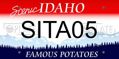 SITA05 Idaho License Plate