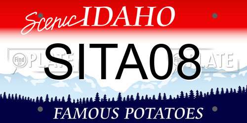 SITA08 Idaho License Plate