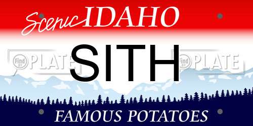 SITH Idaho License Plate