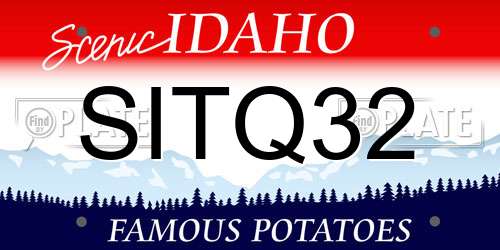 SITQ32 Idaho License Plate