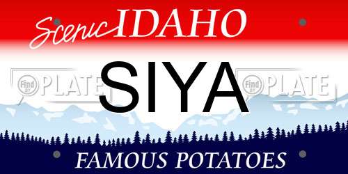 SIYA Idaho License Plate
