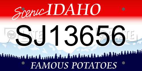 SJ13656 Idaho License Plate