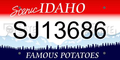 SJ13686 Idaho License Plate