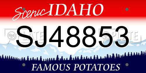 SJ48853 Idaho License Plate