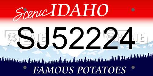 SJ52224 Idaho License Plate