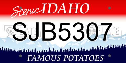 SJB5307 Idaho License Plate