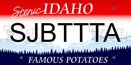 SJBTTTA Idaho License Plate