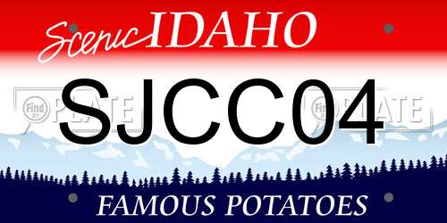 SJCC04 Idaho License Plate