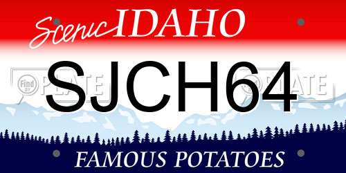 SJCH64 Idaho License Plate