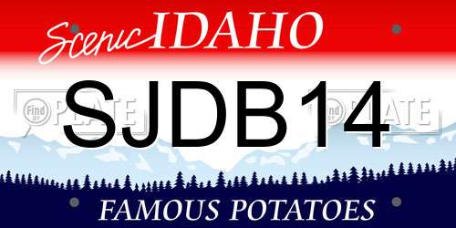 SJDB14 Idaho License Plate