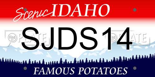 SJDS14 Idaho License Plate