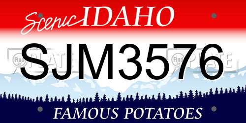 SJM3576 Idaho License Plate