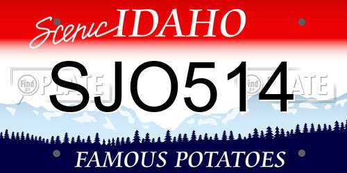 SJO514 Idaho License Plate