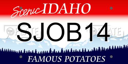 SJOB14 Idaho License Plate