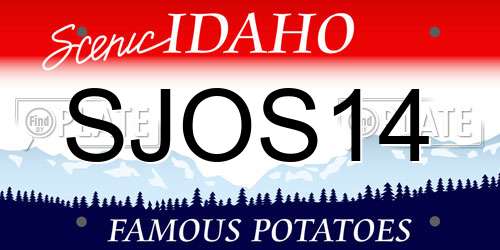 SJOS14 Idaho License Plate