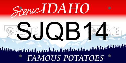 SJQB14 Idaho License Plate