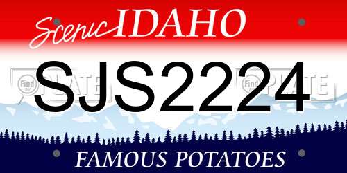 SJS2224 Idaho License Plate