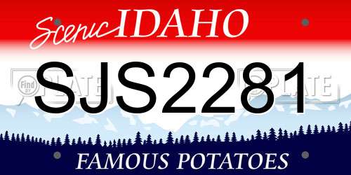 SJS2281 Idaho License Plate