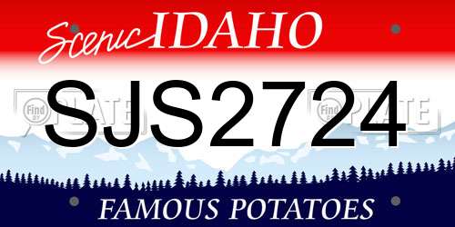 SJS2724 Idaho License Plate