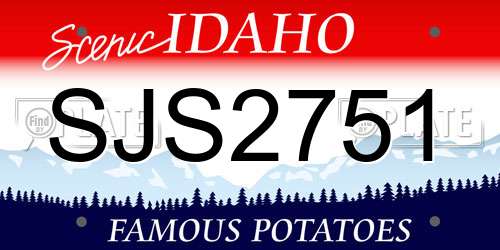 SJS2751 Idaho License Plate