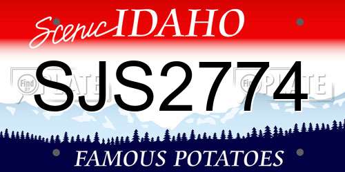 SJS2774 Idaho License Plate