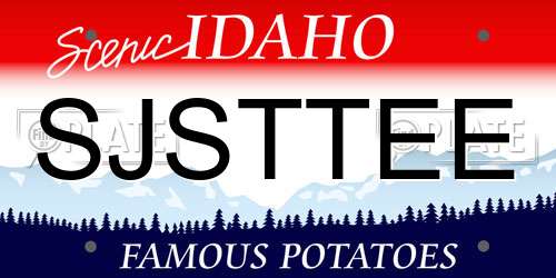 SJSTTEE Idaho License Plate