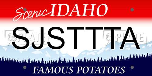 SJSTTTA Idaho License Plate