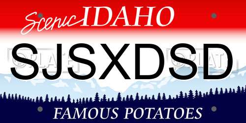 SJSXDSD Idaho License Plate