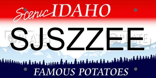 SJSZZEE Idaho License Plate