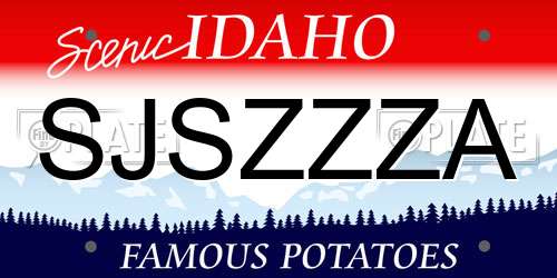 SJSZZZA Idaho License Plate