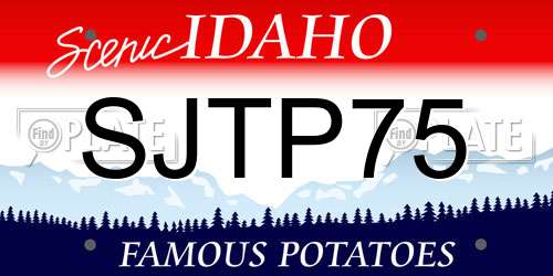SJTP75 Idaho License Plate