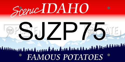 SJZP75 Idaho License Plate