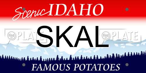 SKAL Idaho License Plate