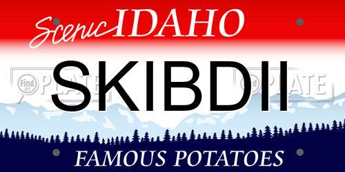 SKIBDII Idaho License Plate
