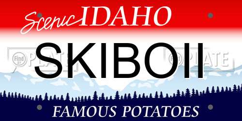 SKIBOII Idaho License Plate