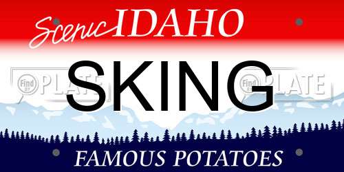 SKING Idaho License Plate
