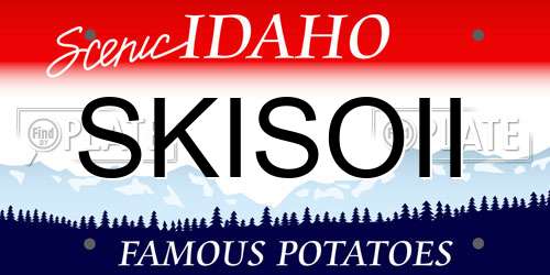 SKISOII Idaho License Plate